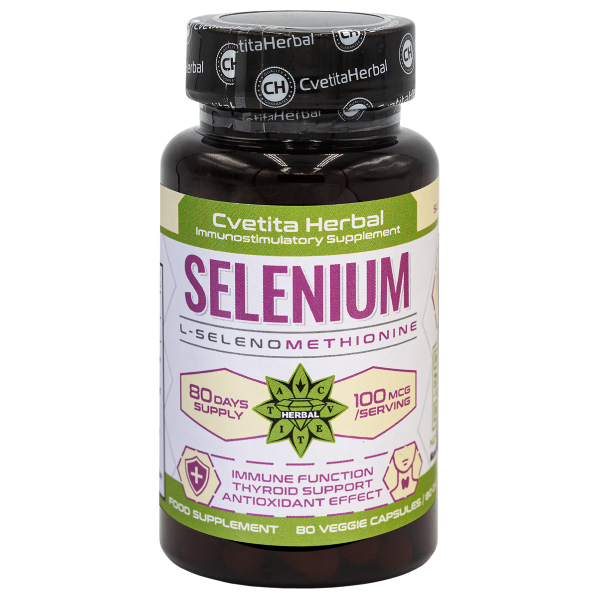 Selenio (Se) - Vegetariano (80 capsule x 100 mcg)
