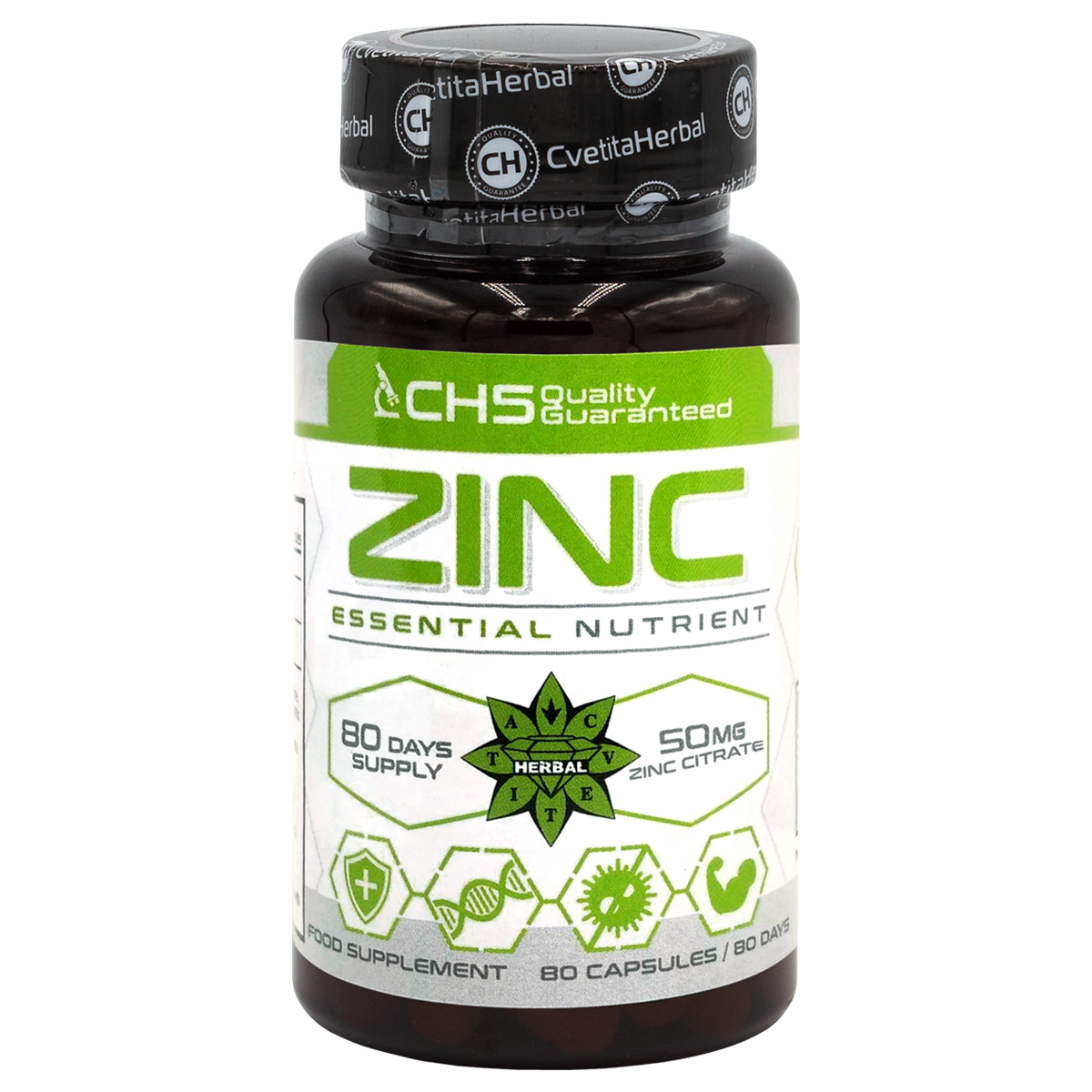 Zinco Citrato - Zinco (80 capsule x 50 mg)
