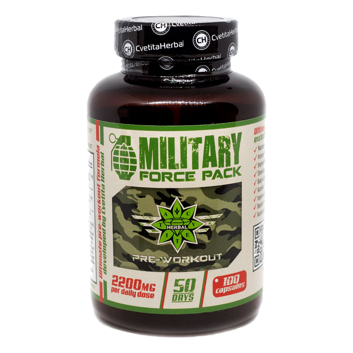 Erbe e Aminoacidi - Military Force Pack (100 caps x 1100 mg)