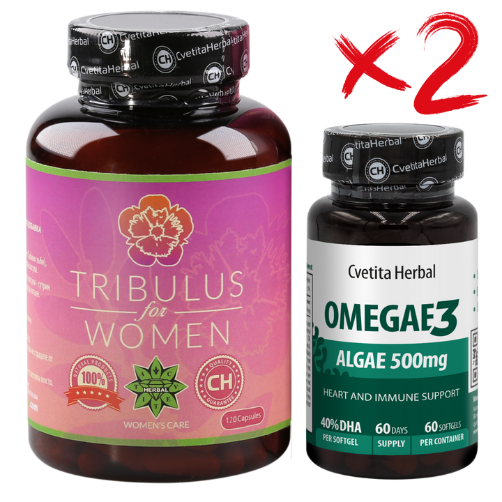 PACCHETTO COMBINATO PER DONNA: Tribulus Women + Omegae 3
