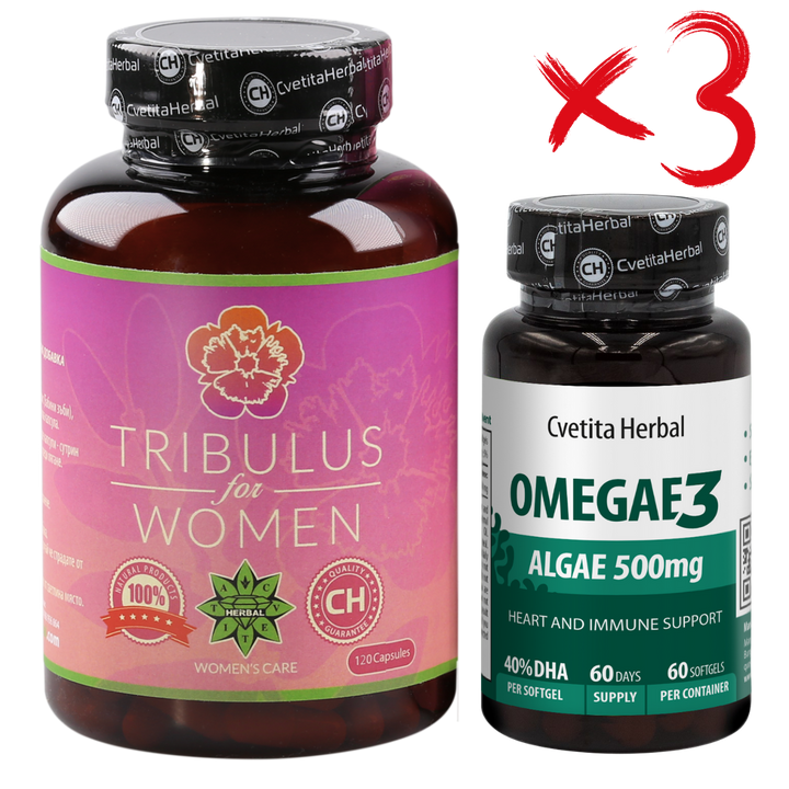 PACCHETTO COMBINATO PER DONNA: Tribulus Women + Omegae 3