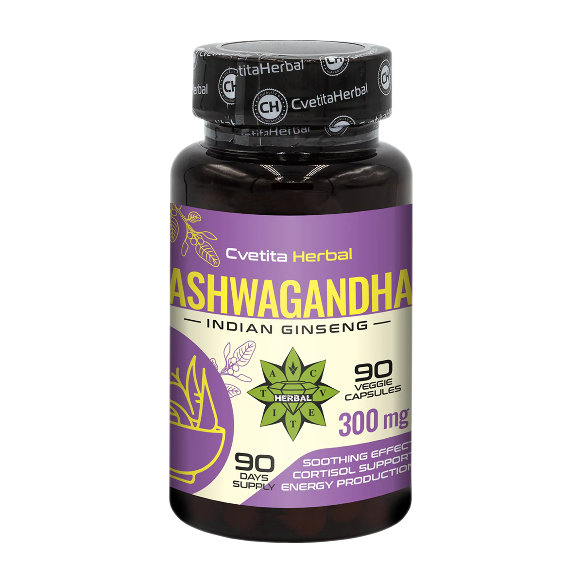 Estratto di Ashwagandha - Base Vegetale (90 capsule x 300 mg)