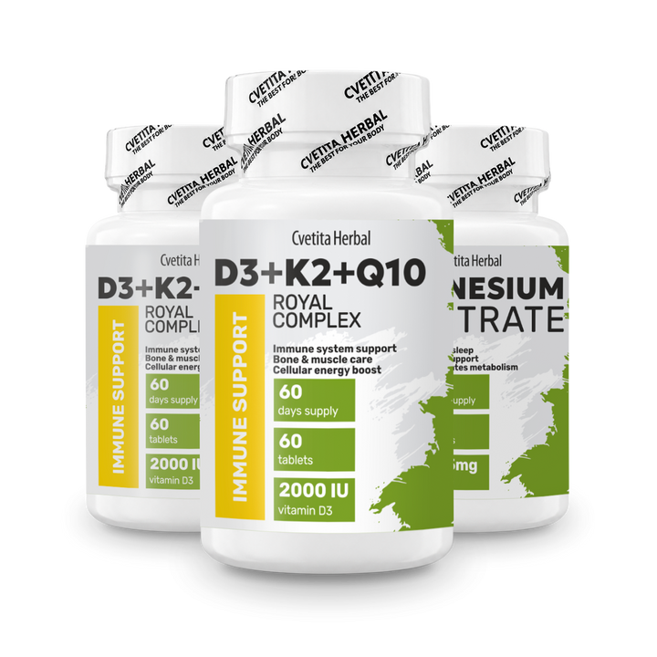 Vitamina D3 + K2 + Q10 (60 compresse)