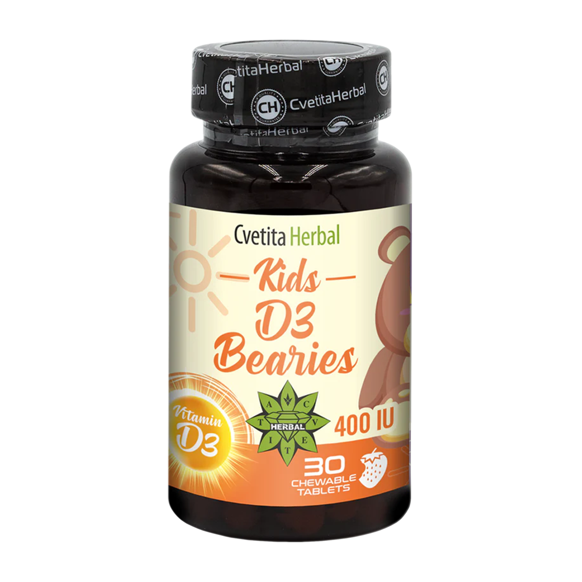 Vitamina D3 per Bambini - Kids D3 Bearies (30 compresse x 600 IU)