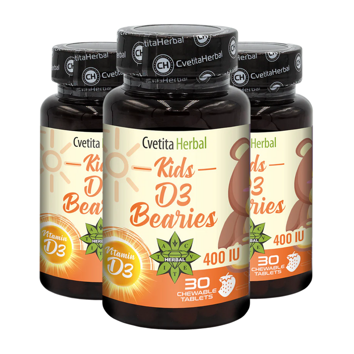 Vitamina D3 per Bambini - Kids D3 Bearies (30 compresse x 600 IU)
