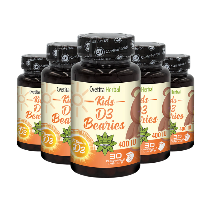 Vitamina D3 per Bambini - Kids D3 Bearies (30 compresse x 600 IU)