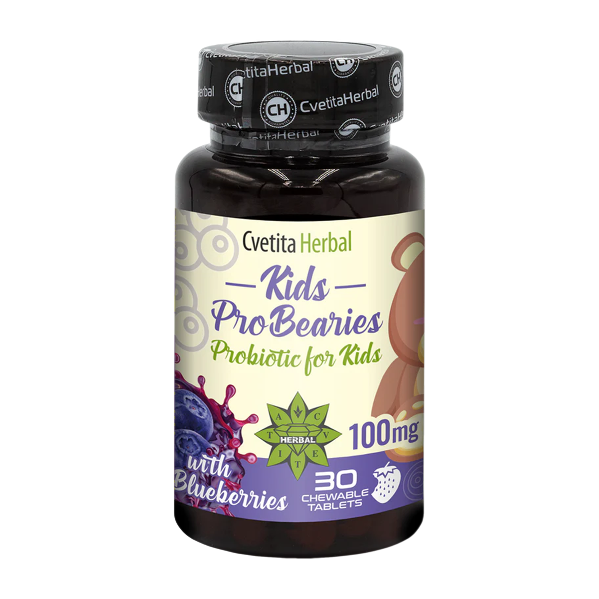Probiotico per Bambini "Mirtilli" - Kids ProBearies (30 compresse)
