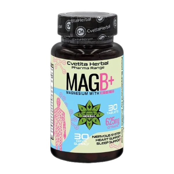 Magnesio con Complesso di Vitamina B - B1, B6, B12 (30 compresse)