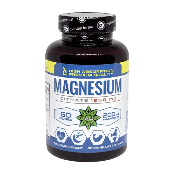 Citrato di Magnesio (60 capsule x 1250 mg)