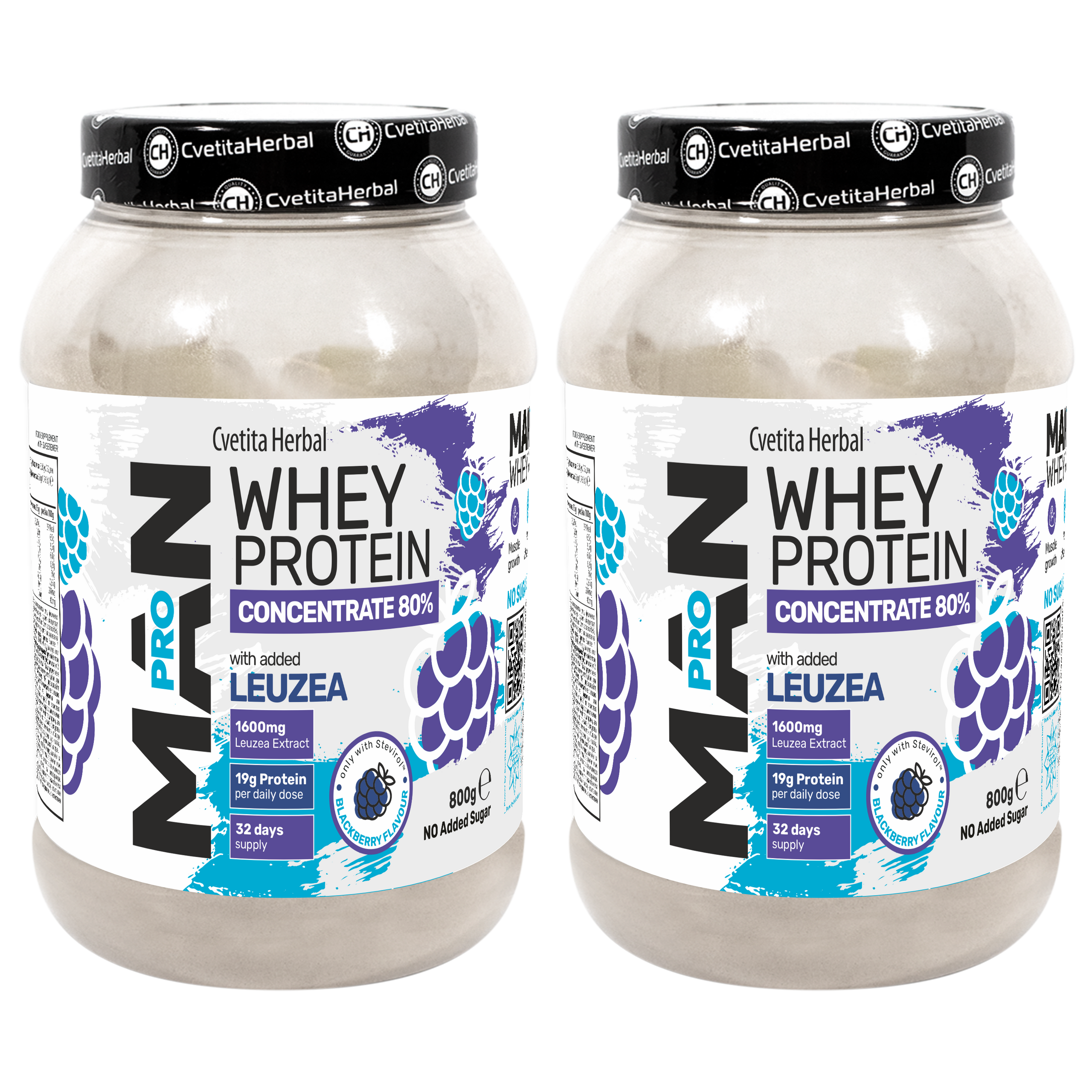Proteina del Siero del Latte con Leuzea ed Enzimi di Papaya - MAN PRO WHEY CONCENTRATE (800 gr)