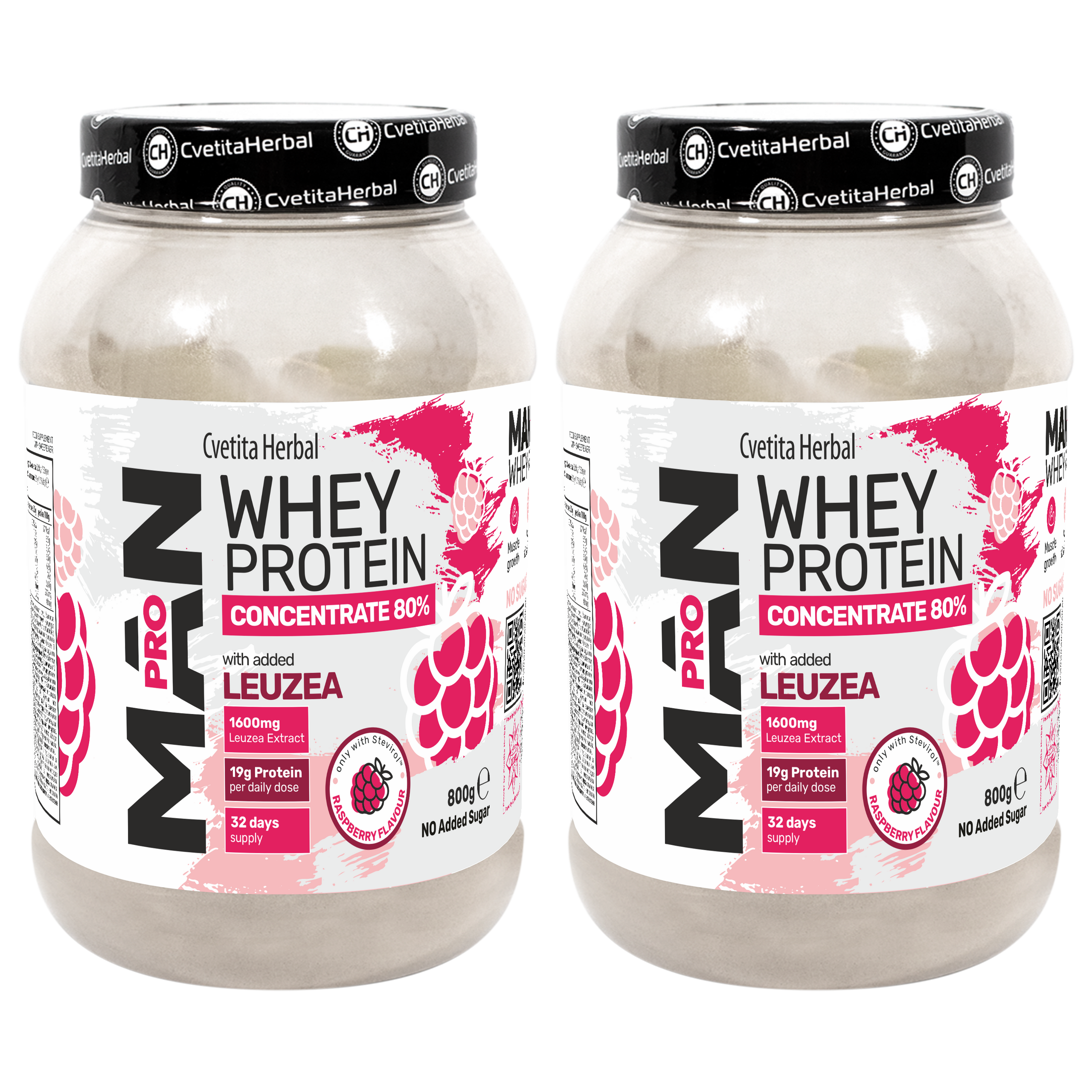 Proteina del Siero del Latte con Leuzea ed Enzimi di Papaya - MAN PRO WHEY CONCENTRATE (800 gr)