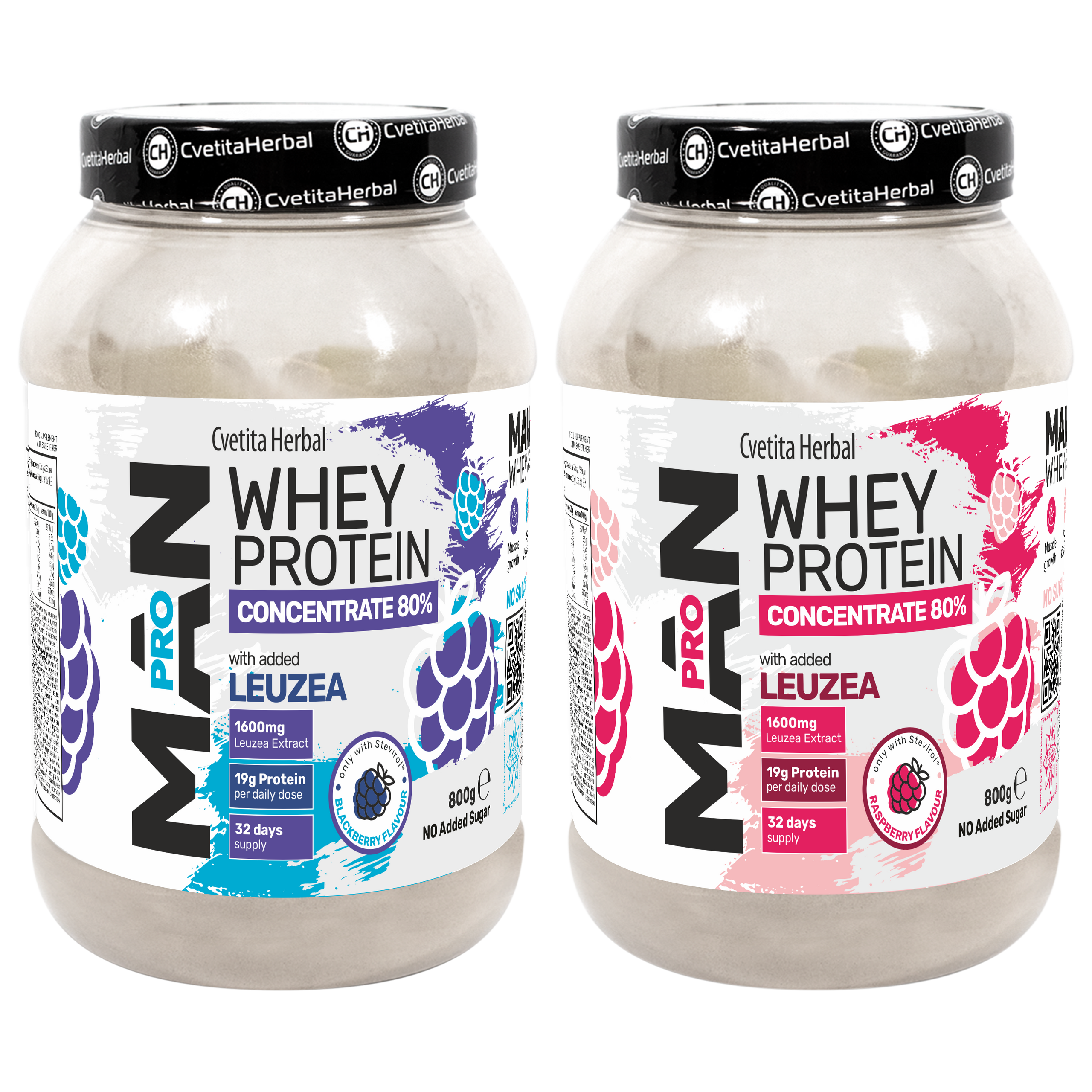 Proteina del Siero del Latte con Leuzea ed Enzimi di Papaya - MAN PRO WHEY CONCENTRATE (800 gr)