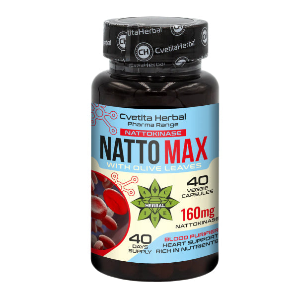 Complesso di Nattokinase – Natto Max (40 capsule x 160 mg)