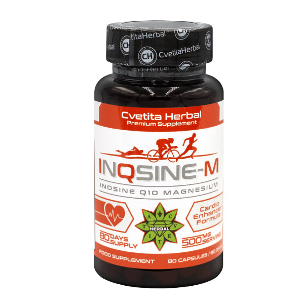 Inosina, Coenzima Q10, Magnesio - Vegetariano (80 capsule x 500 mg)