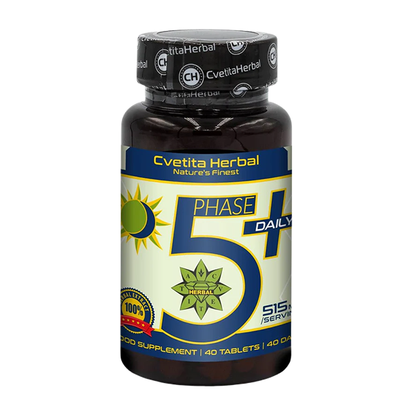 Menta, Biancospino, Valeriana, Camomilla, Melissa, B1, B6, B12 - Phase 5+ Daily (40 compresse x 515mg)