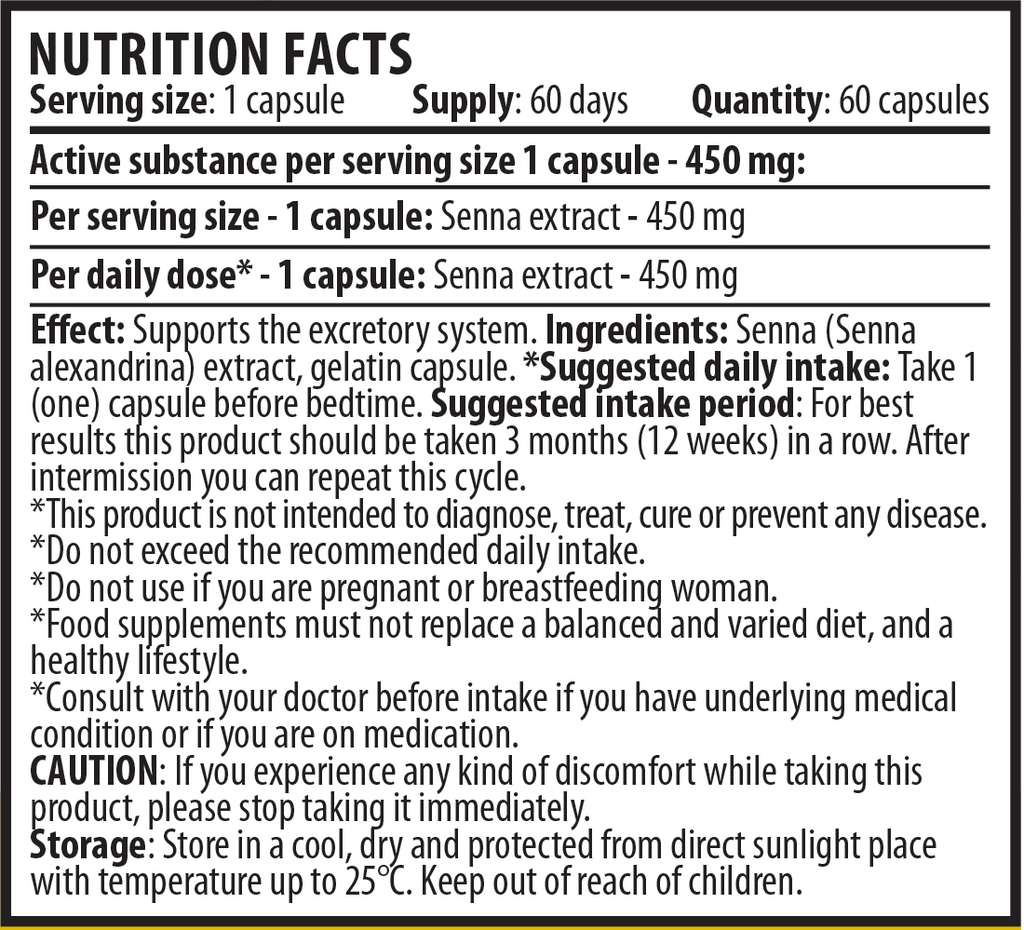Estratto di Senna (60 capsule x 450 mg)