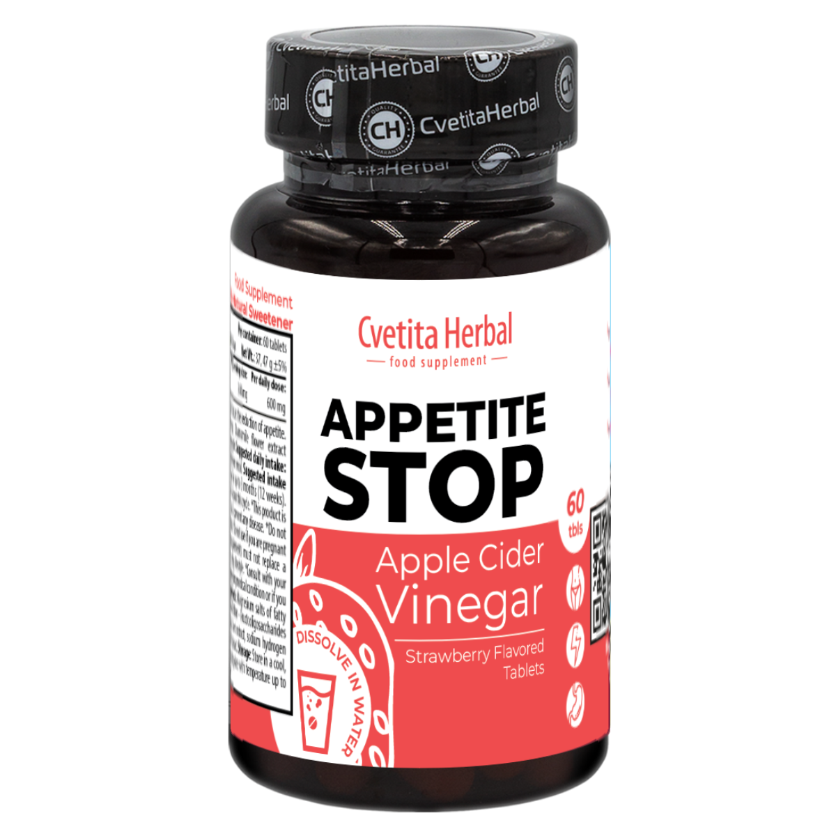 Aceto di Mele "Fragola" - Appetite Stop (60 compresse)