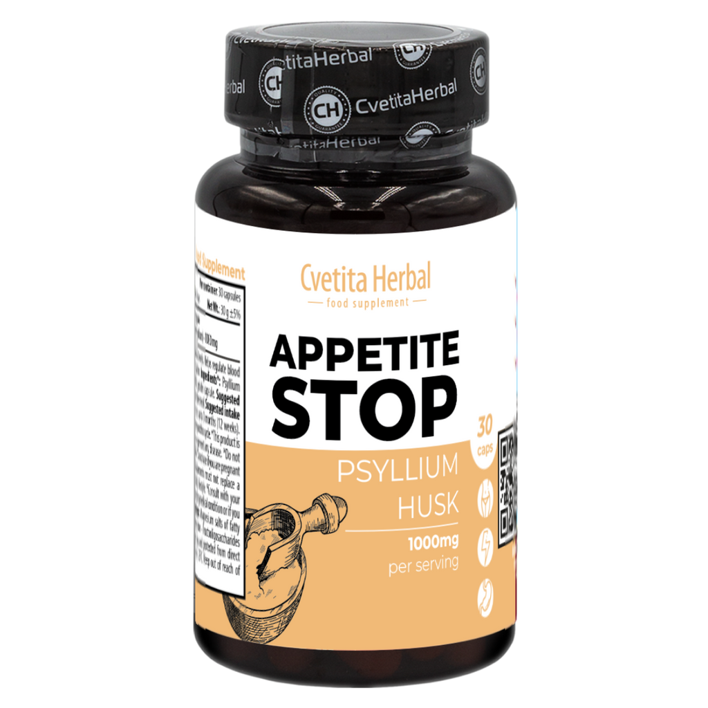 Aceto di Mele "Psillio Bianco (Psyllium)" - Ferma Appetito (30 capsule x 1000 mg)