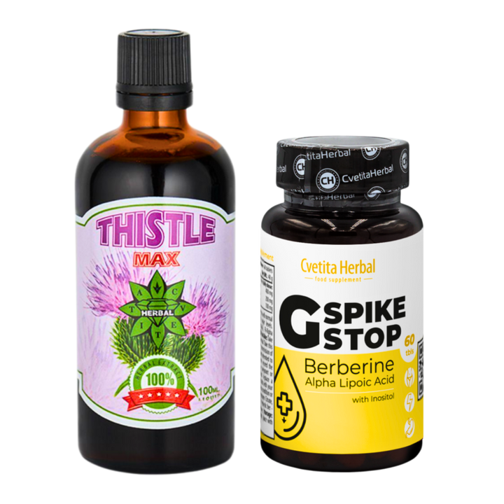 SALUTE DEL FEGATO: G SPIKE STOP 60 compresse. + THISTLE MAX 100ml.