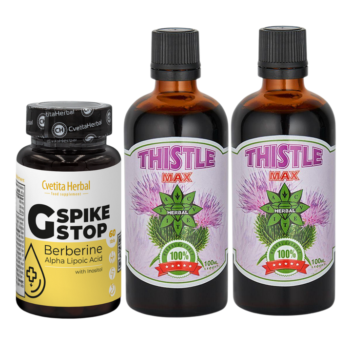 SALUTE DEL FEGATO: G SPIKE STOP 60 compresse. + THISTLE MAX 100ml.