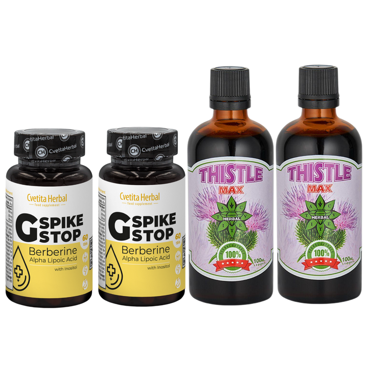 SALUTE DEL FEGATO: G SPIKE STOP 60 compresse. + THISTLE MAX 100ml.