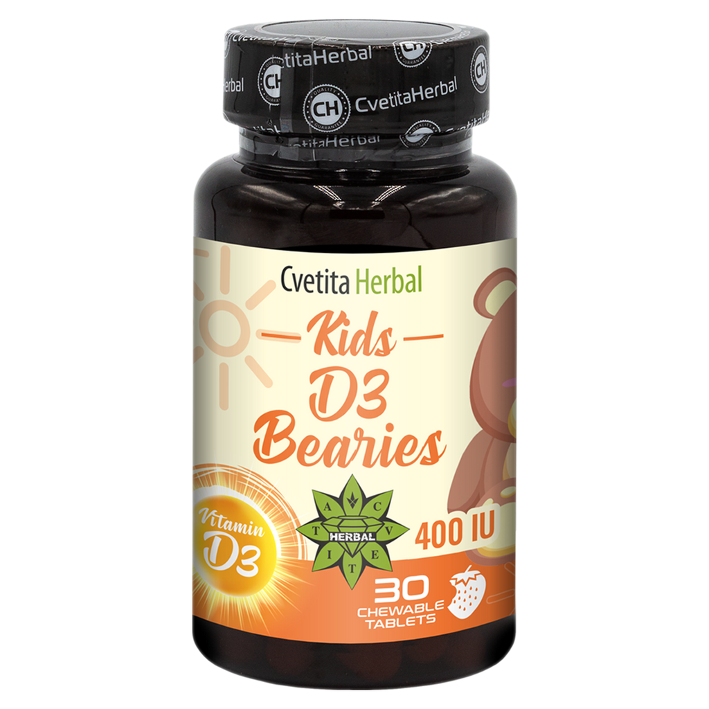 Vitamina D3 per Bambini - Kids D3 Bearies (30 compresse x 600 IU)