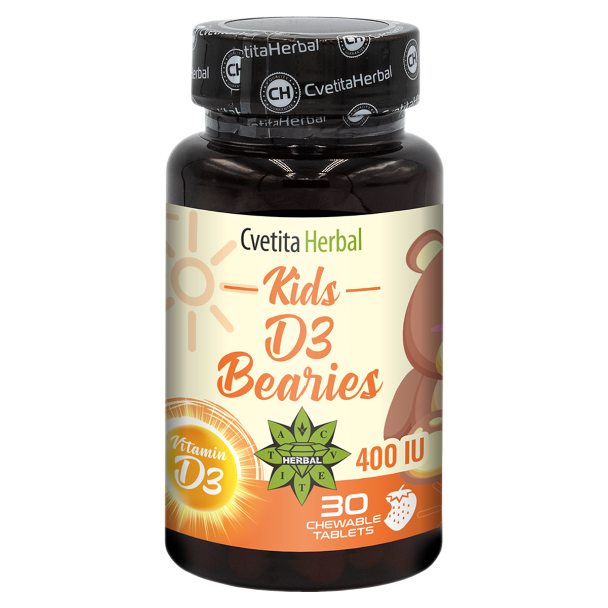 Vitamina D3 per Bambini - Kids D3 Bearies (30 compresse x 600 IU)
