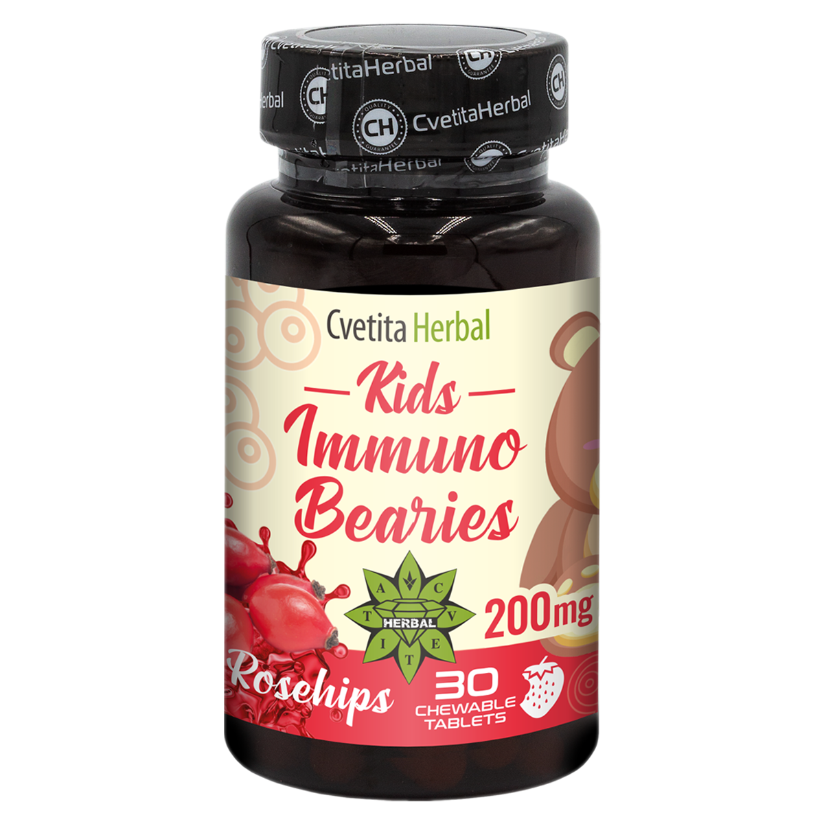 Stimolante Immunitario per Bambini "Rosa Canina" - Kids Immuno Bearies (30 compresse)