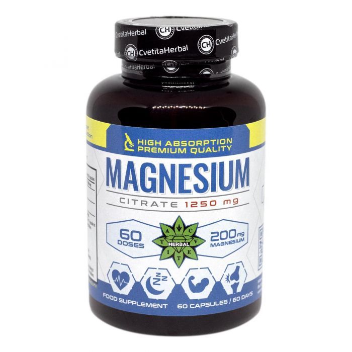 Citrato di Magnesio (60 capsule x 1250 mg)