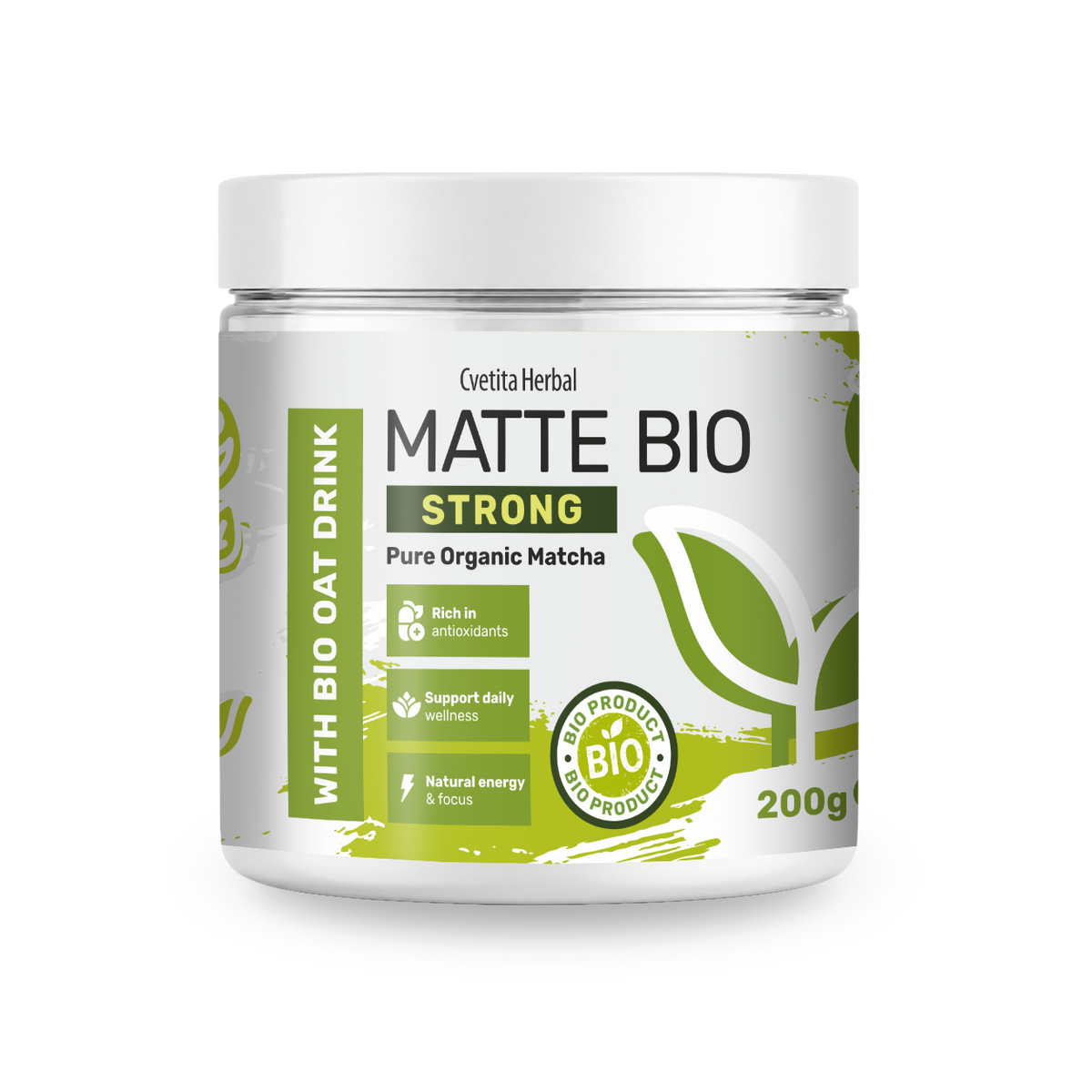 Matte Bio Strong - matcha biologico in polvere 200 g di Cvetita Herbal