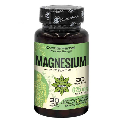 Magnesio Citrato 625mg - Citrato di Magnesio - 30 compresse