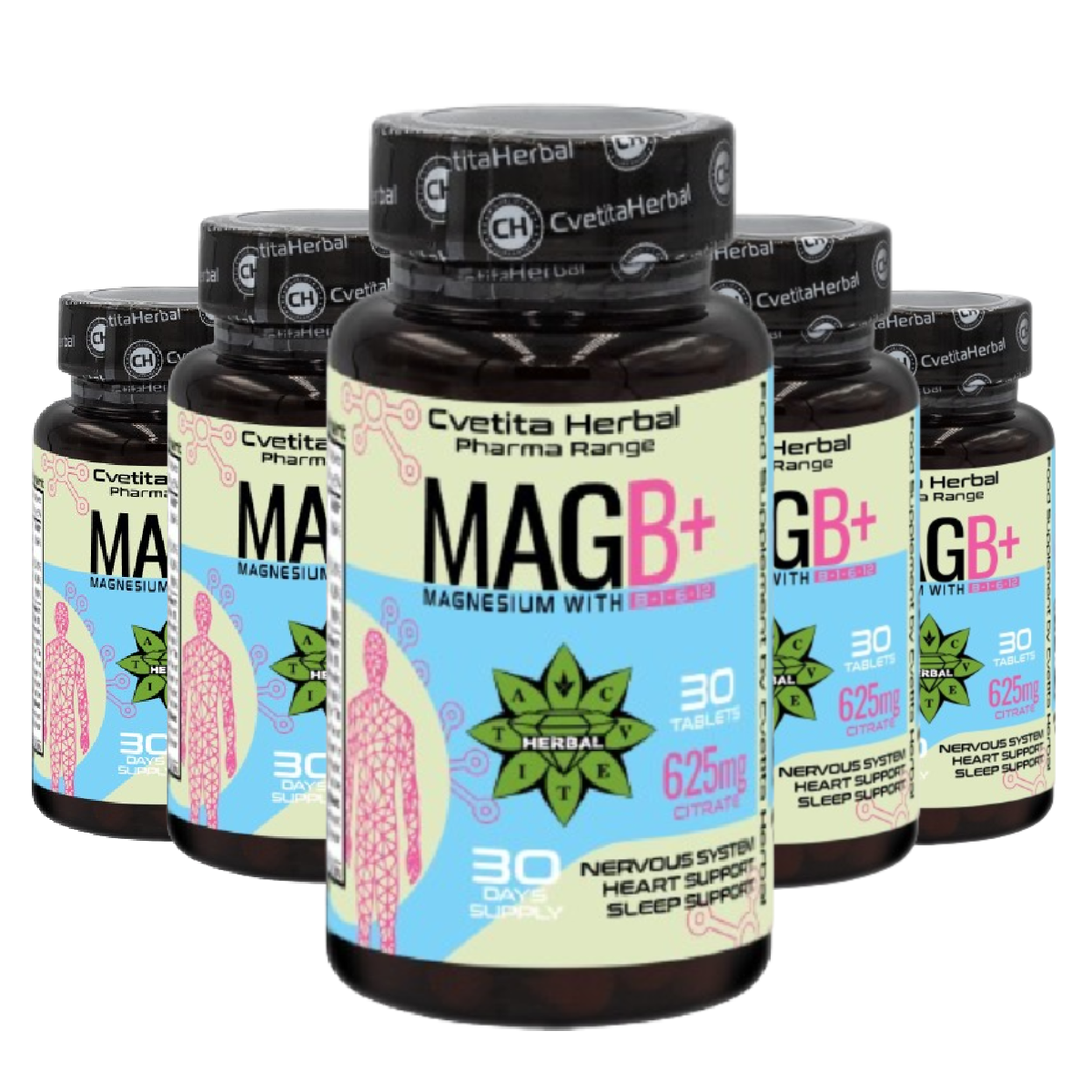 Magnesio Citrato 625mg - Citrato di Magnesio - 30 compresse