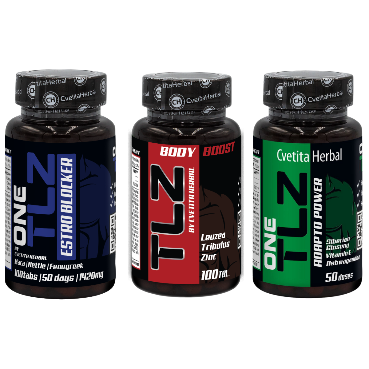 PACCHETTO COMBINATO: TLZ BODY BOOST 100 compresse + TLZ ESTRO BLOCKER 100 compresse + TLZ ADAPTO POWER 50 compresse