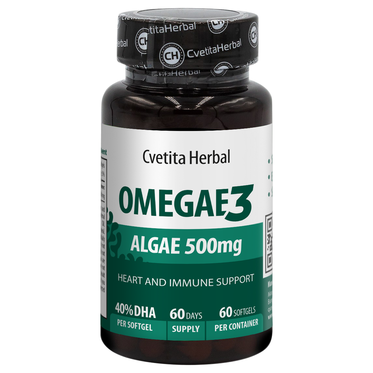 Omega 3 Algae Softgel - Omegae3 (60 / 40 capsule)