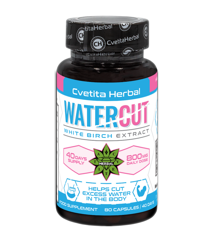 Cvetita Herbal WaterCut – екстракт бяла бреза, 80 капсули